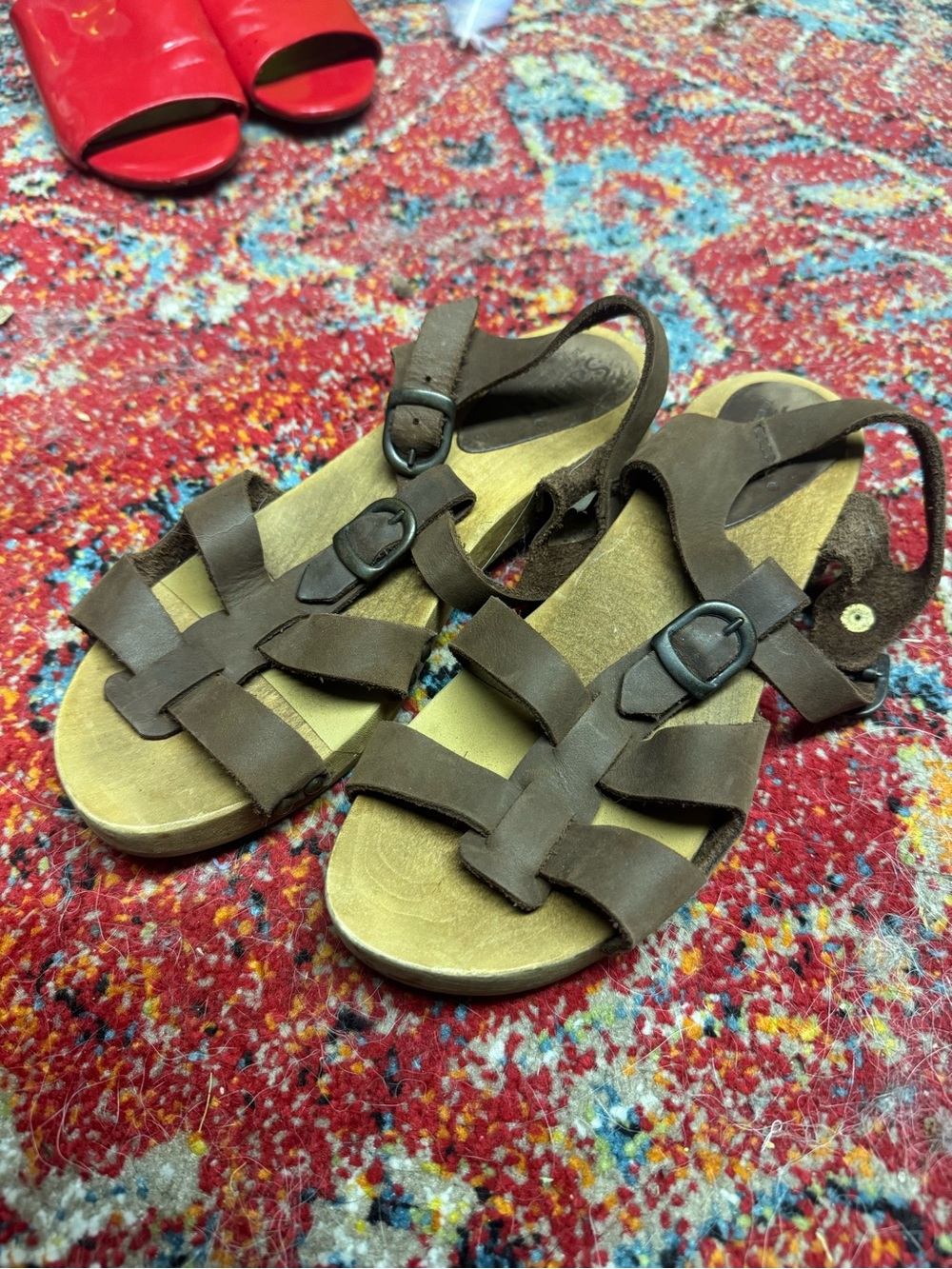 Women's Brown Strappy Leather Sandals